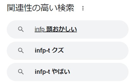 INFPの検索サジェスト